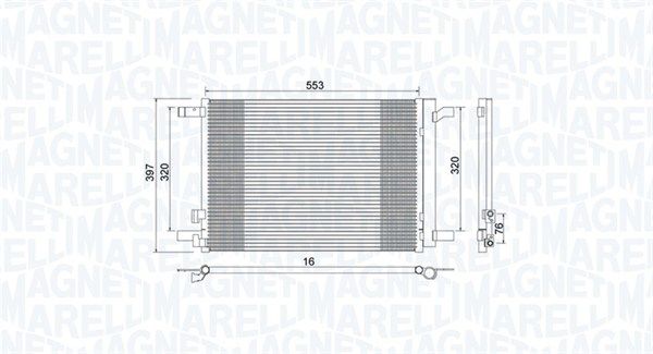 Конденсатор, кондиционер MAGNETI MARELLI 350203964000