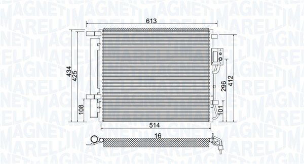 Конденсатор, кондиционер MAGNETI MARELLI 350203977000