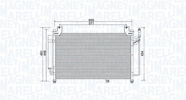Конденсатор, кондиционер MAGNETI MARELLI 350203990000