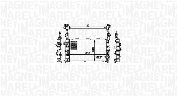 Радиатор, охлаждение двигателя MAGNETI MARELLI 350213155800