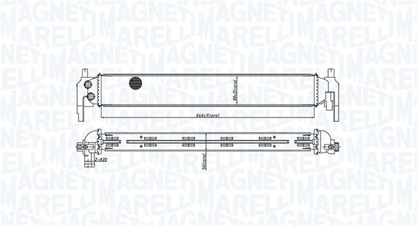 Радиатор, охлаждение двигателя MAGNETI MARELLI 350213166800