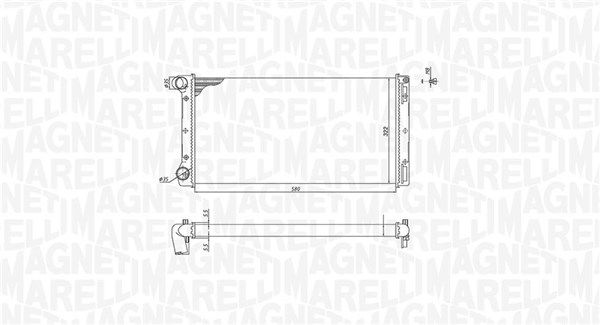 Радиатор, охлаждение двигателя MAGNETI MARELLI 350213168000