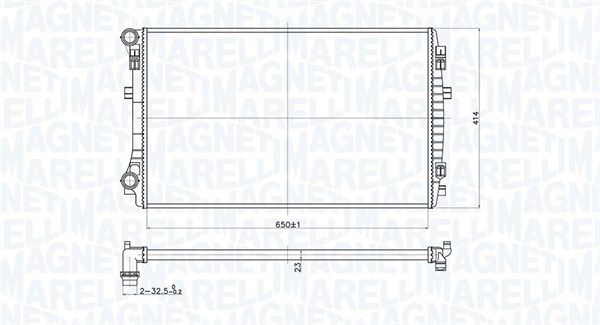 Радиатор, охлаждение двигателя MAGNETI MARELLI 350213173400