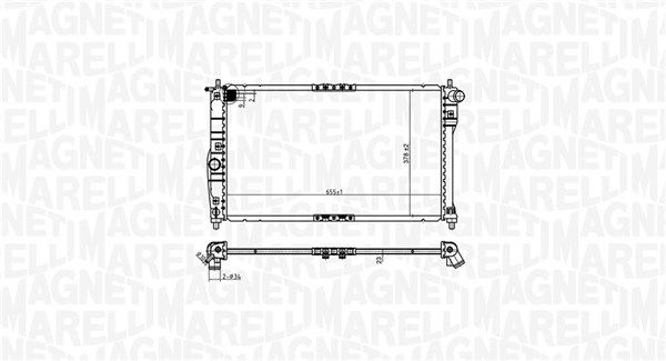 Радиатор, охлаждение двигателя MAGNETI MARELLI 350213174900