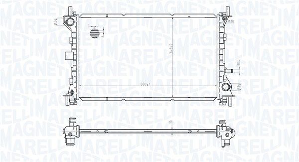 Радиатор, охлаждение двигателя MAGNETI MARELLI 350213178100