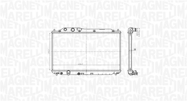 Радиатор, охлаждение двигателя MAGNETI MARELLI 350213178700