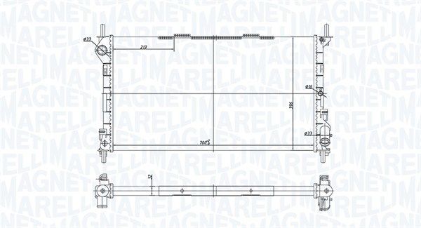 Радиатор, охлаждение двигателя MAGNETI MARELLI 350213181200