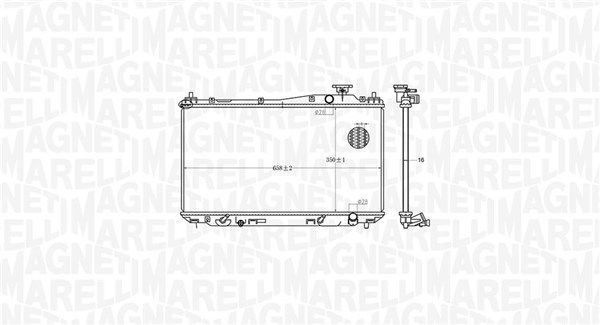 Радиатор, охлаждение двигателя MAGNETI MARELLI 350213182700