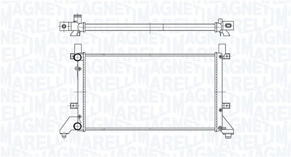 Радиатор, охлаждение двигателя MAGNETI MARELLI 350213189400