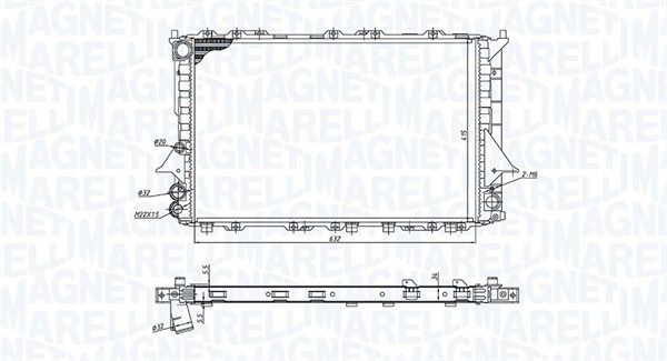 Радиатор, охлаждение двигателя MAGNETI MARELLI 350213189900
