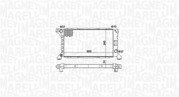 Радиатор, охлаждение двигателя MAGNETI MARELLI 350213193500