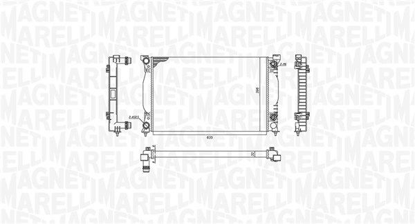 Радиатор, охлаждение двигателя MAGNETI MARELLI 350213196600