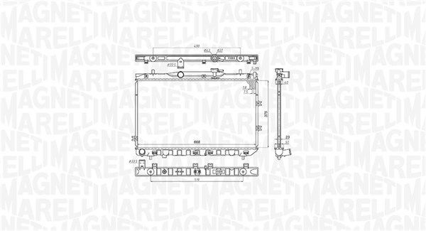 Радиатор, охлаждение двигателя MAGNETI MARELLI 350213197100