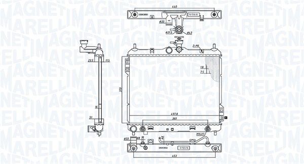 Радиатор, охлаждение двигателя MAGNETI MARELLI 350213197700