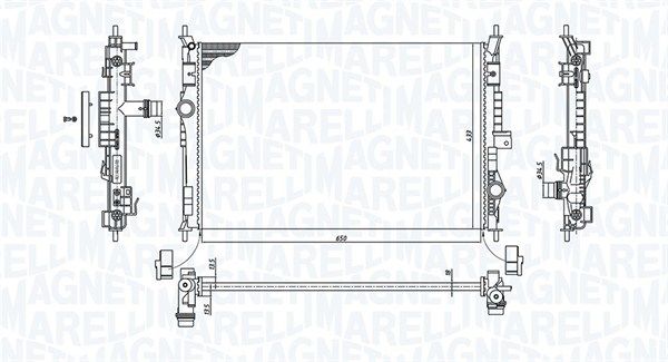 Радиатор, охлаждение двигателя MAGNETI MARELLI 350213199600