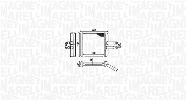 Теплообменник, отопление салона MAGNETI MARELLI 350218429000