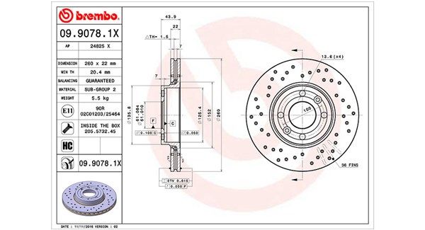 Тормозной диск MAGNETI MARELLI 360406036602