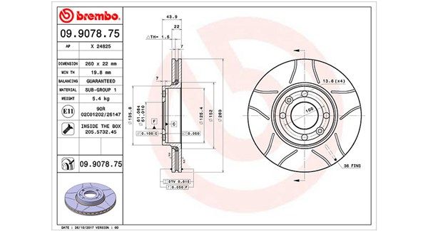 Тормозной диск MAGNETI MARELLI 360406036605