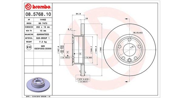 Тормозной диск MAGNETI MARELLI 360406049000
