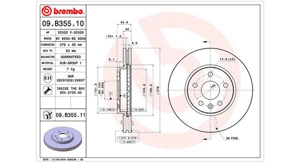 Тормозной диск MAGNETI MARELLI 360406108000