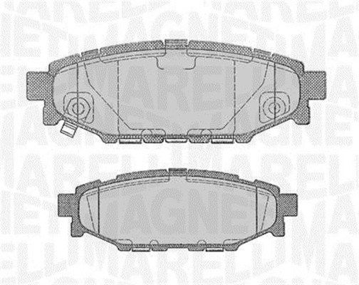 Комплект тормозных колодок, дисковый тормоз MAGNETI MARELLI 363916060700