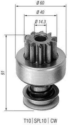 Ведущая шестерня, стартер MAGNETI MARELLI 940113020120