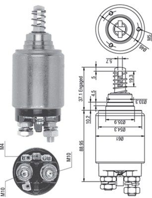 Тяговое реле, стартер MAGNETI MARELLI 940113050262