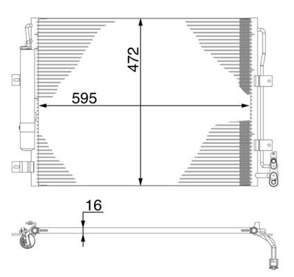 Конденсатор, кондиционер MAHLE AC273000S