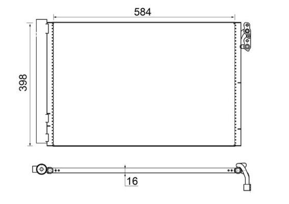 Конденсатор, кондиционер MAHLE AC413001S