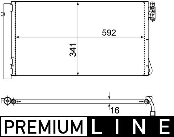 Конденсатор, кондиционер MAHLE AC414000P