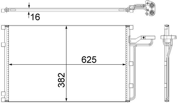 Конденсатор, кондиционер MAHLE AC551001S