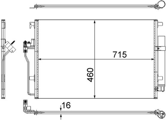 Конденсатор, кондиционер MAHLE AC553001S