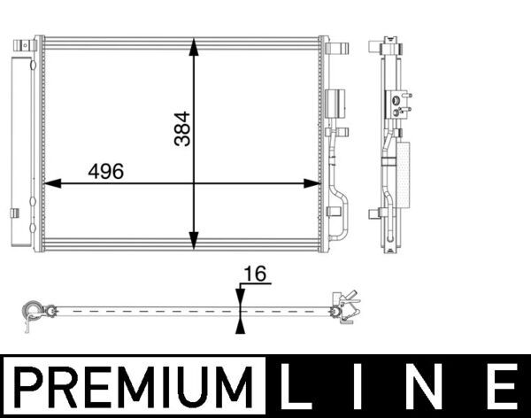 Конденсатор, кондиционер MAHLE AC61000P
