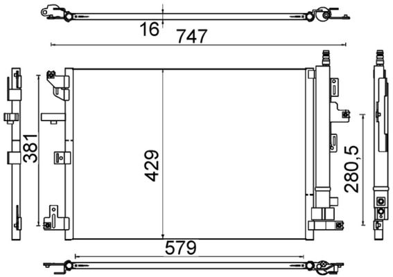 Конденсатор, кондиционер MAHLE AC635000S