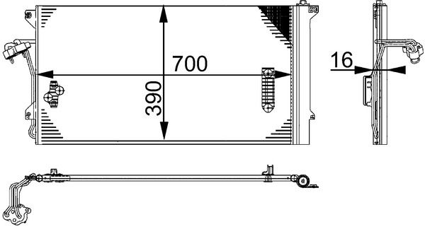 Конденсатор, кондиционер MAHLE AC659000S