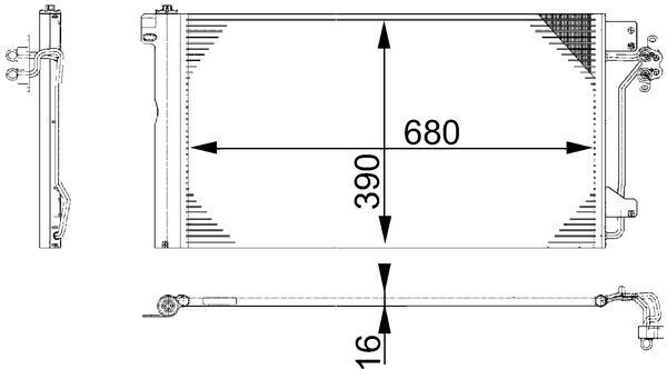 Конденсатор, кондиционер MAHLE AC672000S