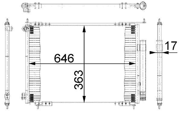 Конденсатор, кондиционер MAHLE AC678000S