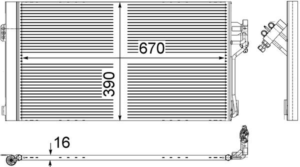 Конденсатор, кондиционер MAHLE AC761000S