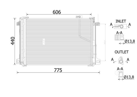 Конденсатор, кондиционер MAHLE AC786000S