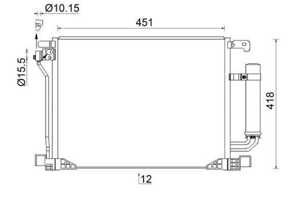 Конденсатор, кондиционер MAHLE AC953000S