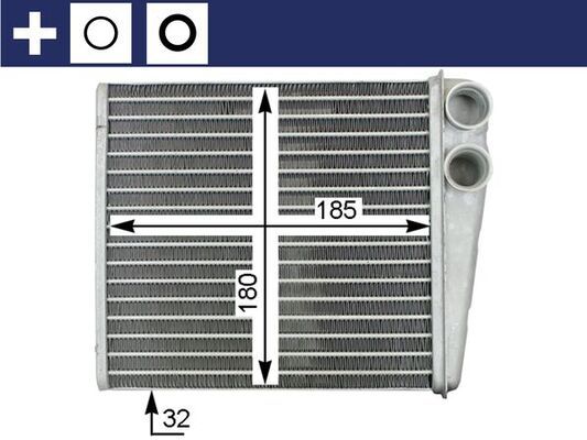 Теплообменник, отопление салона MAHLE AH208000S