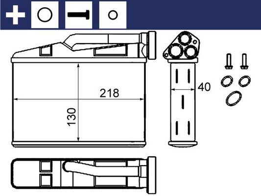 Теплообменник, отопление салона MAHLE AH240000S