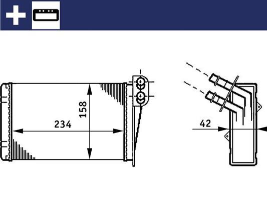 Теплообменник, отопление салона MAHLE AH73000S