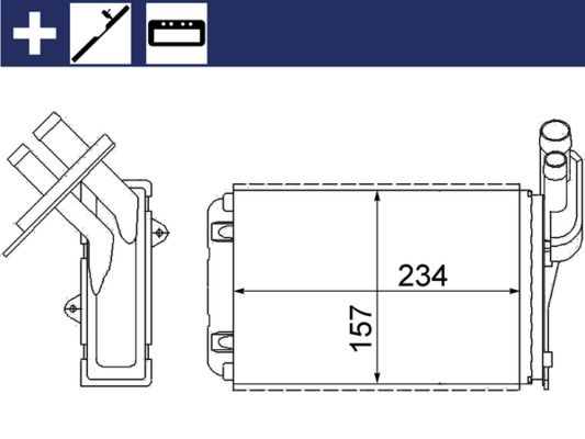 Теплообменник, отопление салона MAHLE AH99000S