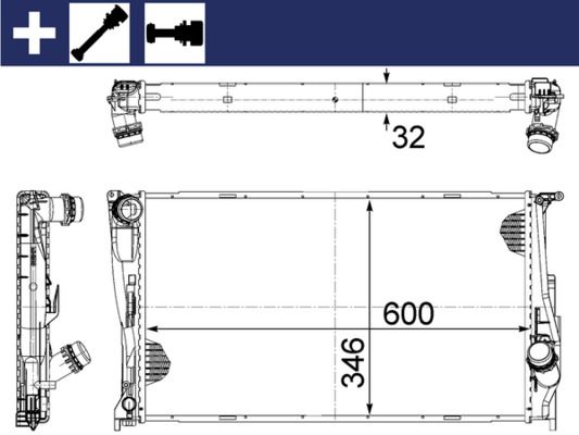 Радиатор, охлаждение двигателя MAHLE CR1084000S