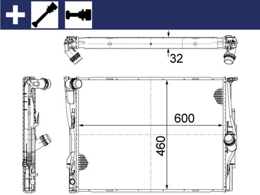 Радиатор, охлаждение двигателя MAHLE CR1087000S