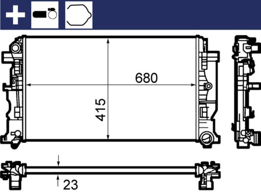 Радиатор, охлаждение двигателя MAHLE CR1710000S