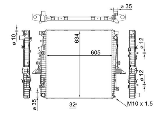 Радиатор, охлаждение двигателя MAHLE CR1905000S