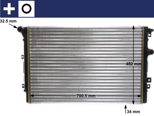 Радиатор, охлаждение двигателя MAHLE CR2032000S
