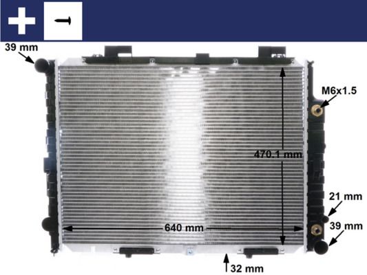 Радиатор, охлаждение двигателя MAHLE CR2204001S